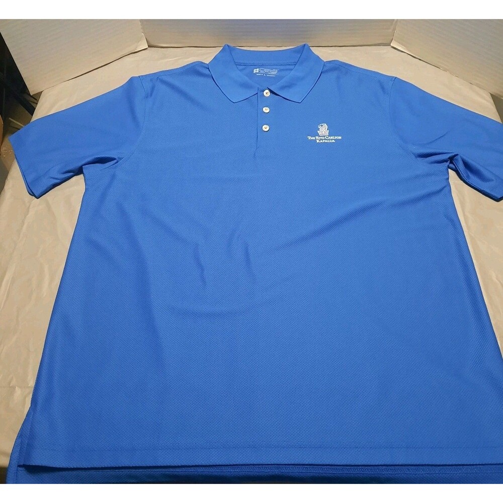 Gear For Sports Ritz-Carlton Kapalua Maui Blue Polo Shirt Men's Size Large